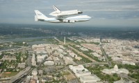 Space Shuttle Discovery Over Washington, D.C.