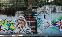 Street art painting in Rio de Janeiro