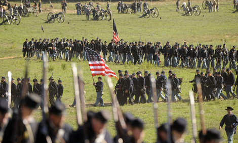 Reenacting the Battle of Antietam