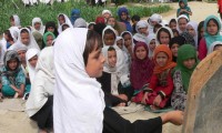 Afghan schoolgirls in Jalalabad