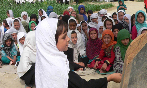 Afghan schoolgirls in Jalalabad