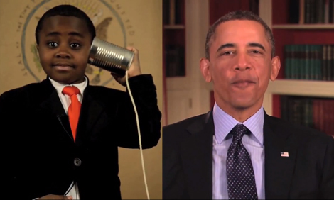 Kid President with President Obama