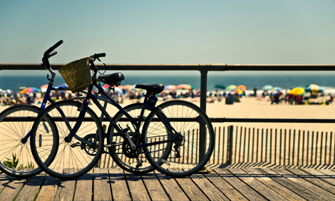 Bicycles on a Jersey Shore Boardwalk