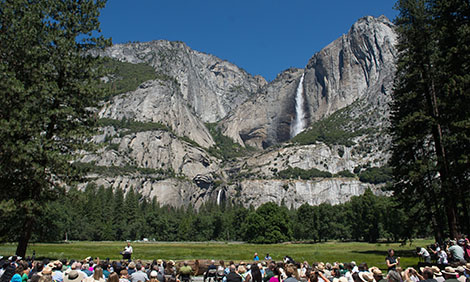 President Obama speaks at Yosemite National Park